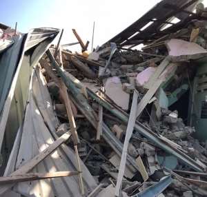 Winneba:15 escape death after two-storey building collapsed