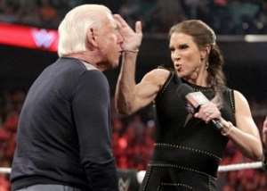 WWE Stephanie McMahon slaps the face of Ric Flair