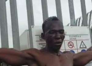 C/R: Notorious cable thief arrested; stripped naked and tied to metal pole at Elmina