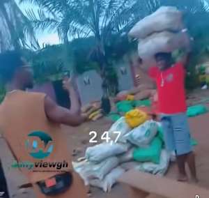 Suspected thief brutally beaten after alleged theft at Kyebi Amanfrom work site