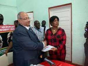 Onsy Nkrumah submits nomination forms to run CPP flagbearership race
