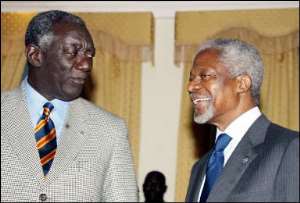 Kufuor congratulates Annan on his exoneration