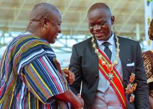 President Mahama returns to Accra from historic investiture of Gabon President