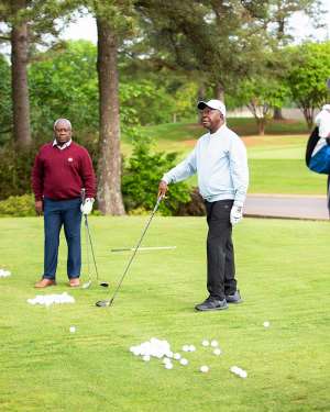 Asantehene joined chairman of Memphis in May International Festival to play golf