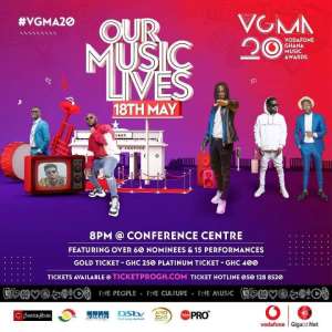 20th Vodafone Ghana Music Awards Celebrations Set