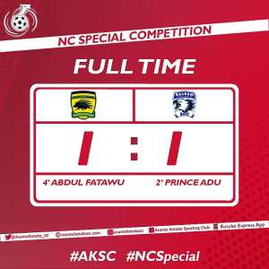NC SPECIAL COMPETITION: Bechem United Holds Kotoko To A 1-1 Draw At Baba Yara