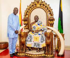 Keep up the good work, the economy will recover – Asantehene to Amin Adam