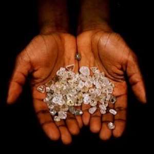 Rough diamonds in natural rich resources Congo