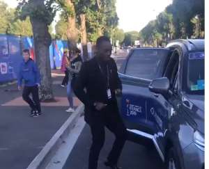 Michael Essien Demonstrates His Dancing Moves On The Street Of France VIDEO