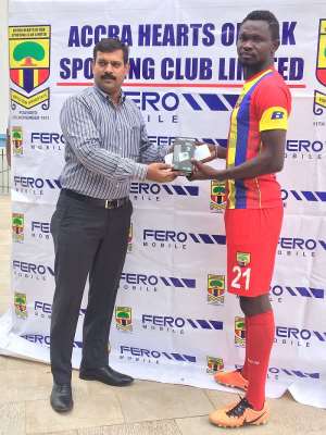 'Defiant' Hearts reward Vincent Atinga as Fero Mobile Player of the Month for May