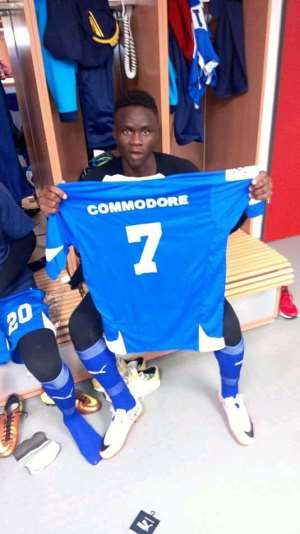 African Giant Rayon Sports Sign Ghanaian International Olokwei Commodore