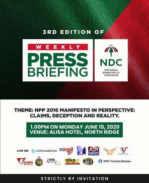 Watch Live: NDC Scrutinizes NPPs Manifesto Promises