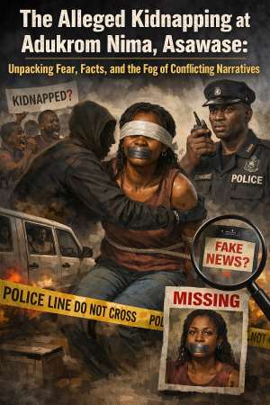 A deep dive into the alleged kidnapping at Adukrom Nima, Asawase where fear, rumours, and conflicting accounts collide. Separating fact from speculation, this investigation questions what truly happened and why clarity remains elusive in a community gripped by uncertainty and rising tension.
