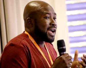 A member of the Ghana Coalition Against Galamsey, Senyo Hosi