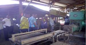 The team visiting Adantia Bricks and Tiles Company machines at Adantia