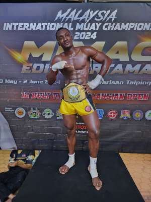 Gerald Dah defeats Nawid Bakhshi of Afghanistan to win Muay Thai title in Malaysia