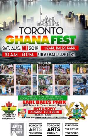 Toronto Ghanafest Slated 11th August 2018