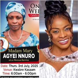 Evangelist Diana Asamoah loses mom