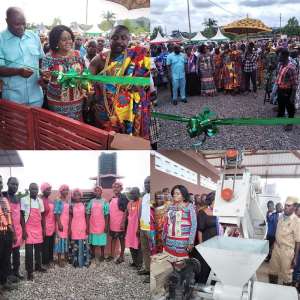 Gari and Palm Oil Processing factory commence operations in Huni Valley