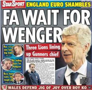 Today's newspaper gossip: Wenger tops FA list for England job; Chelsea lead Batshuayi race