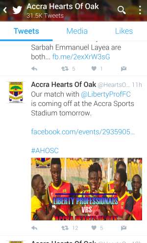 Liberty Professionals shift Hearts clash to Accra Sports Stadium