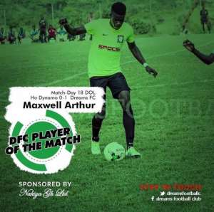 Home-grown talent Maxwell Arthur continues to shine for Dreams FC
