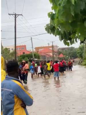 Tse Addo Flooding: 15 children and infant rescued by boat after heavy rains