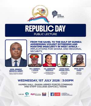 One Ghana Movement, GAFCSC to host 2026 Republic Day Public Lecture on regional security July 1