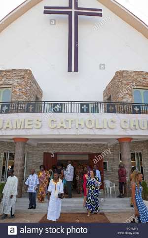 A Catholic church in Ghana
