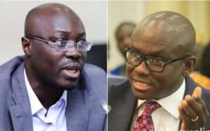 First accused person in the ambulance case Dr. Cassiel Ato Forsonleft and Attorney General Godfred Yeboah Dame