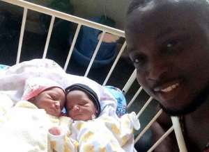 Nollywood Actor, Augustine Iloh Welcomes Twins with wife