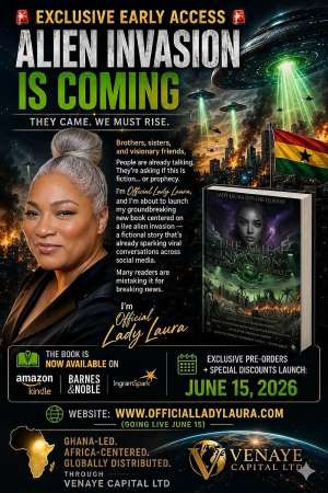 Ghana set for historic launch as official Lady Laura debuts viral alien invasion novel