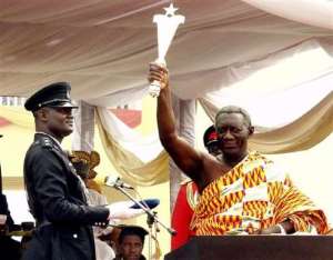 Kufuor sworn-in for second term