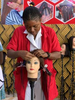 An apprentices receiving skills upgrade at Liberty Specialist Institute in Koforidua Eastern Region