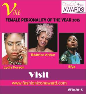 Efya, Lydia Forson And Beatrice Arthur Battle For Female Personality Award Fashion Icon Awards 2015