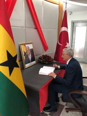 Turkey's Director General Of Africa, Ministry Of Foreign Affairs Signs Book Of Condolence For Amissah-Arthur