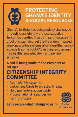 Preserving Ghanaian Birthright: A Call for Citizenship Integrity and Sustainable Access to National Resources