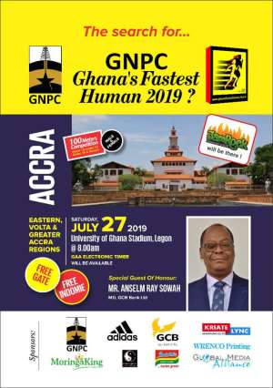 GNPC Ghana Fastest Human To Rock Accra On July 27