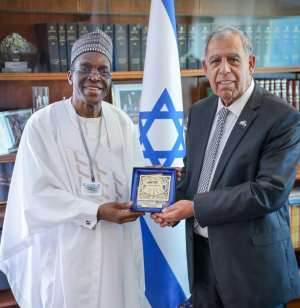 Speaker Bagbin with his Israeli counterpart, Mickey Levy