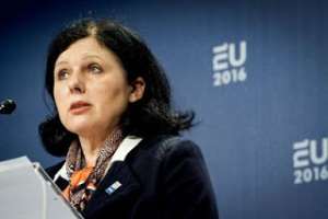 Vera Jourova, the EU Commissioner for Justice, Consumers and Gender Equality