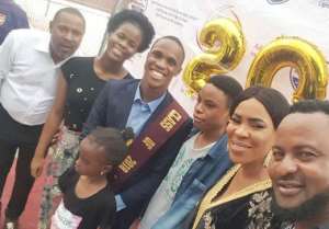 Actor, Saheed Balogun, Fathia Steps out in Style to Support Sons Graduation