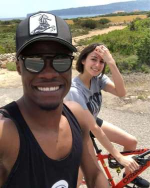 Caleb Ekuban Spotted Enjoying With Partner Fappani Alice After Sending Ghana Packing From AFCON