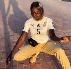 AFCON 2019: Meet The Lady Who Caused Mayhem At The Camp Of Black Stars In Egypt PHOTOS