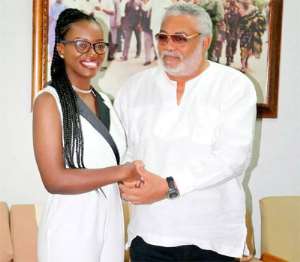 Gwendolyn Brown and ex-President Jerry John Rawlings