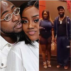 Davido with wife and a female fan in next shot