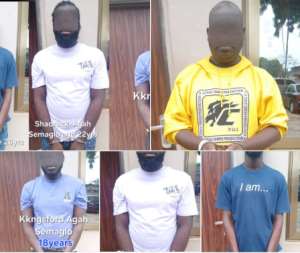 Police arrest five suspected armed robbers,landguards in Accra operation