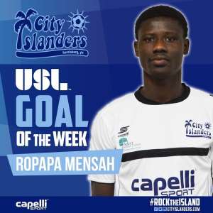 City Islanaders striker Ropapa Mensah earns Fans' Choice Goal of the Week