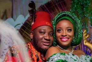 Comedian, Ajebo in Tears as he Weds Long-time Lover, Uchechi Kalu