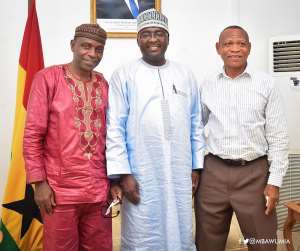 Ex-Ghana stars Abdul Razak and Mohammed Polo visit Vice President Mahamdou Bawumia