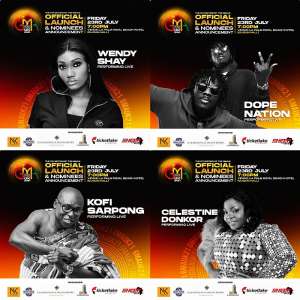 Celestine Donkor, Wendy Shay, Kofi Sarpong, Fameye, Dope Nation others to perform at GMA UK launch